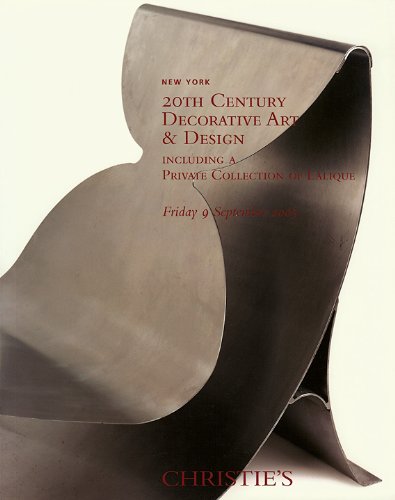 20th Century Decorative Art & Design, Including a Private Collection of Lalique: New York, Friday 9 September 2005 (Sale RENE-1546)