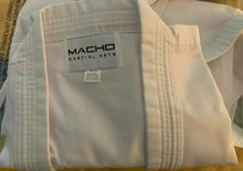 Load image into Gallery viewer, New &quot;Macho&quot; Taekwondo Martial Arts Lightweight White Uniform Top w/belt, size 4!

