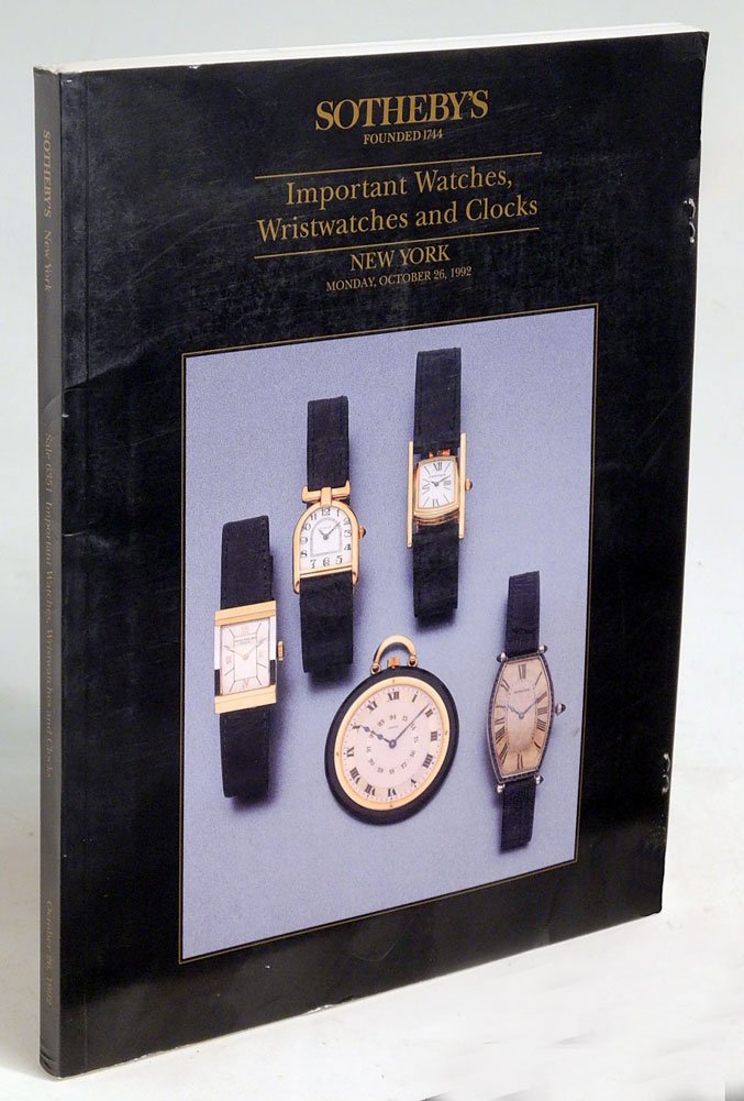 Sotheby's Important Watches, Wristwatches and Clocks. Oct. 26th 1992; Sale #6351.