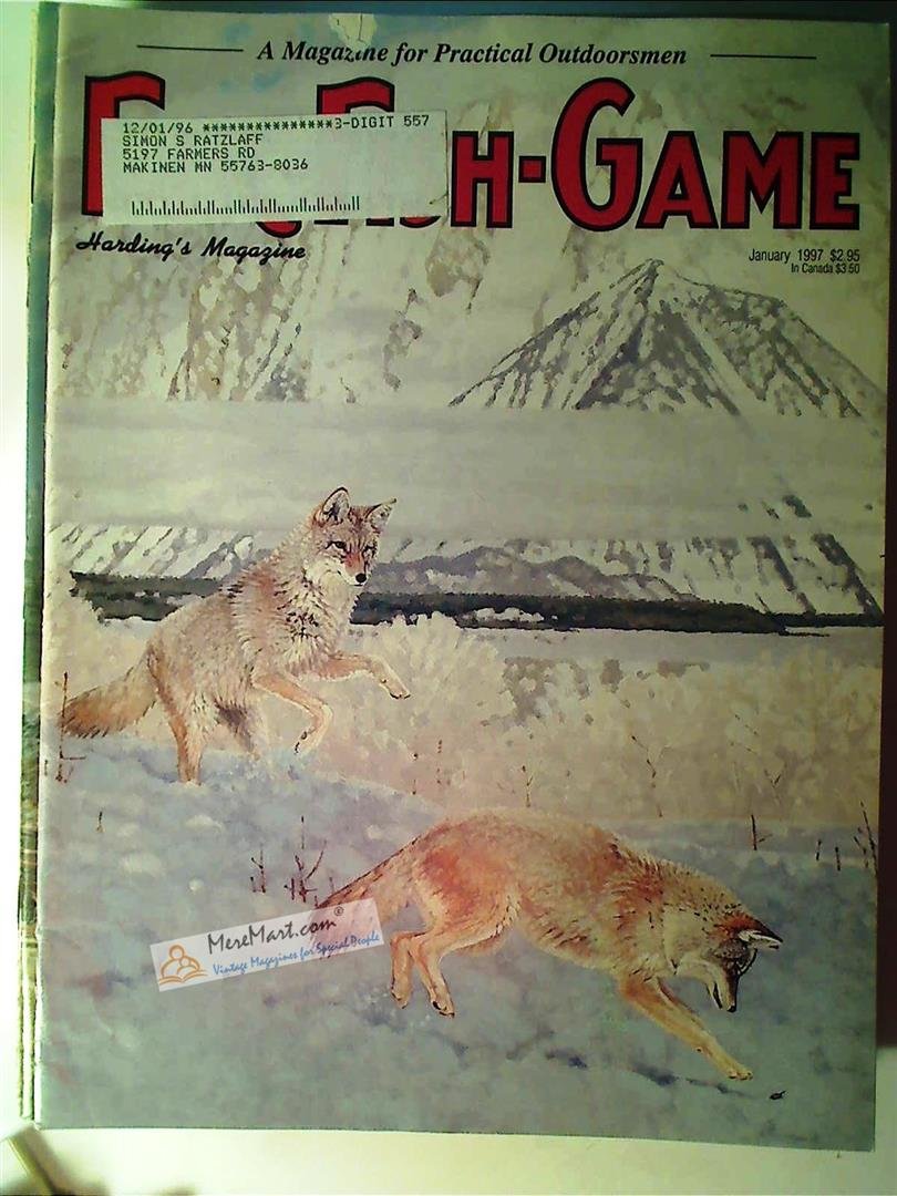 Fur Fish Game Magazine, January 1997: Classic Snowshoes; Deer tracing Year Round; Trapping midwestern Fox; Sporting Breeds; Snares For Beaver; Alaskan Bush , etc.