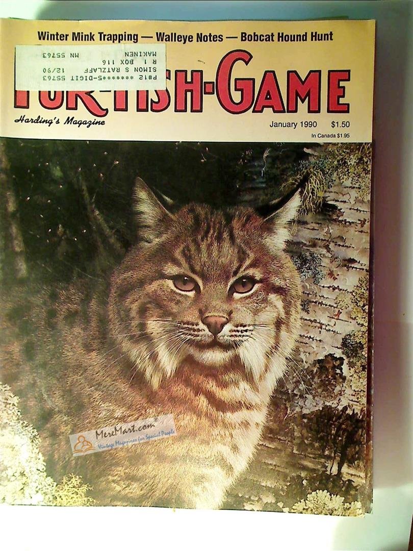 Fur Fish Game Magazine, January 1990: Rice Country Muskrat; Handgunning for Hares; Walley; Texas Style Goose Hunt; Rocky Mountain Goats; Antlers, etc.