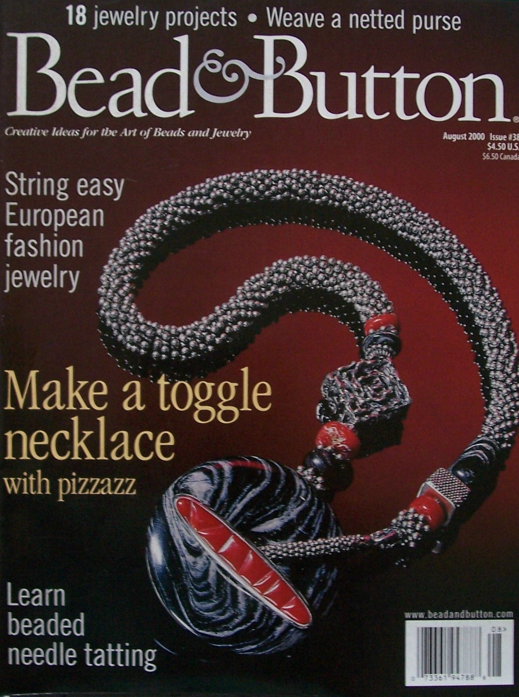 Bead and Button Magazine, Issue 38, August 2000 (Create a Lariat With Pizzazz; reinvent your toggle as a centerpiece, Issue 38)