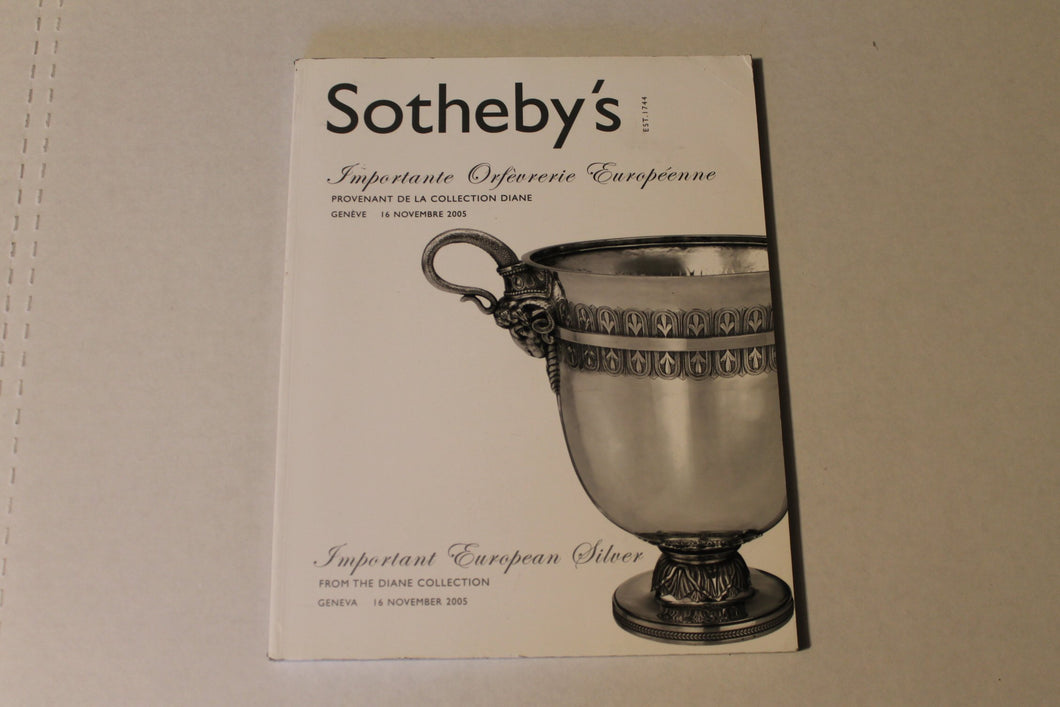 Importante Orfevrerie Europeenne Provenant de la Collection Diane