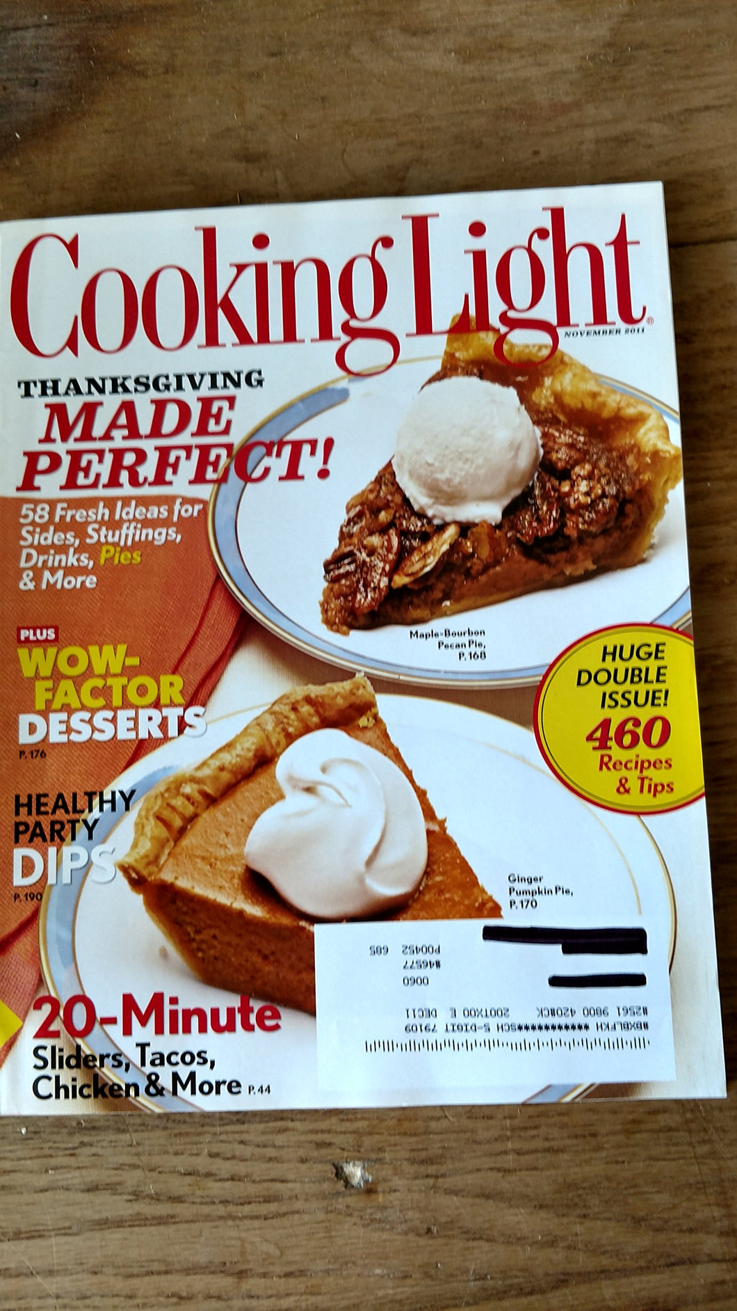 Cooking Light Magazine November 2011 (Thanksgiving Made Perfect!)
